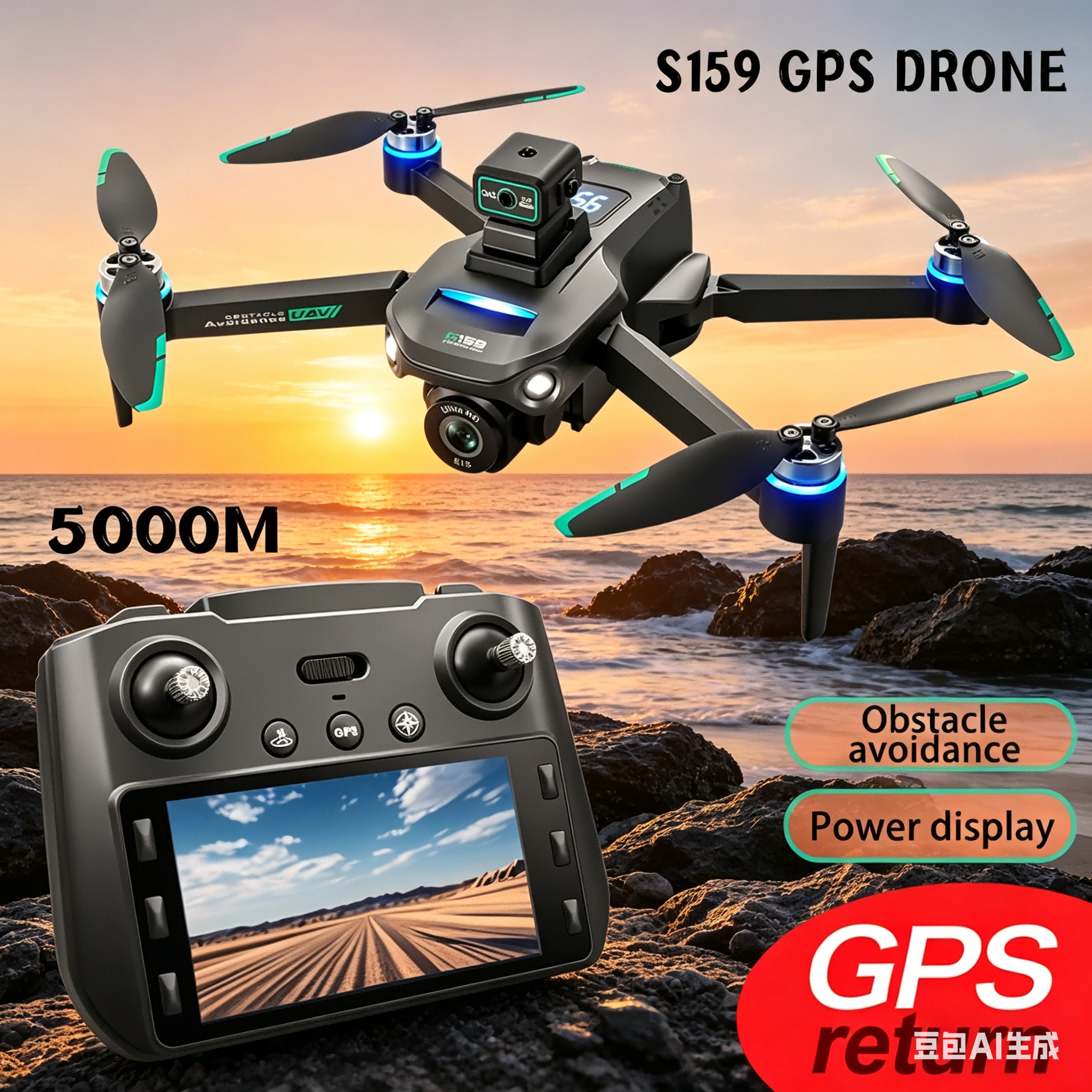 Drone Camera Mount - S159 GPS Drone 4K Profesional Dual