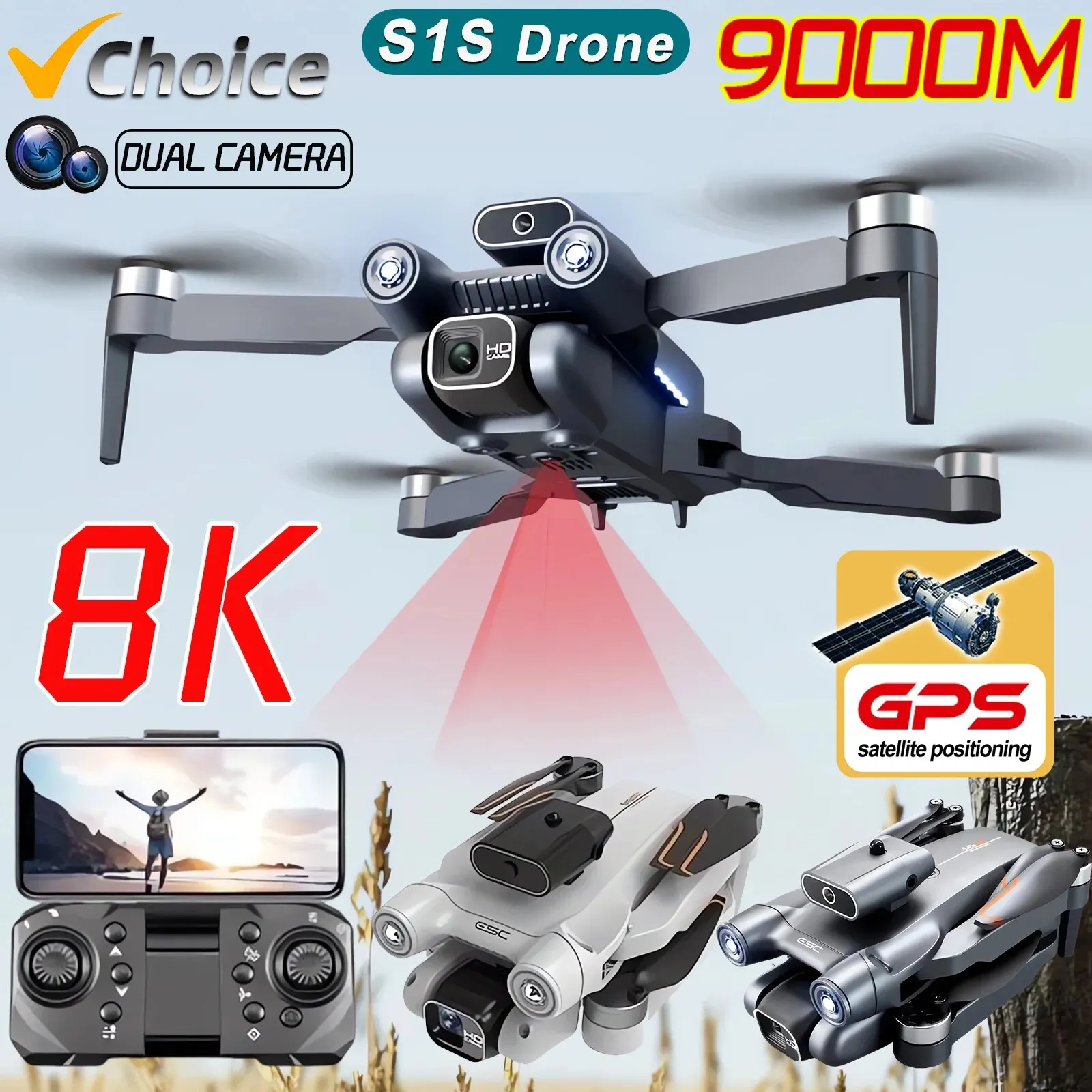 New S1S 5G GPS Drone Camera 8K – Drone Camera Mount recenzja i cena