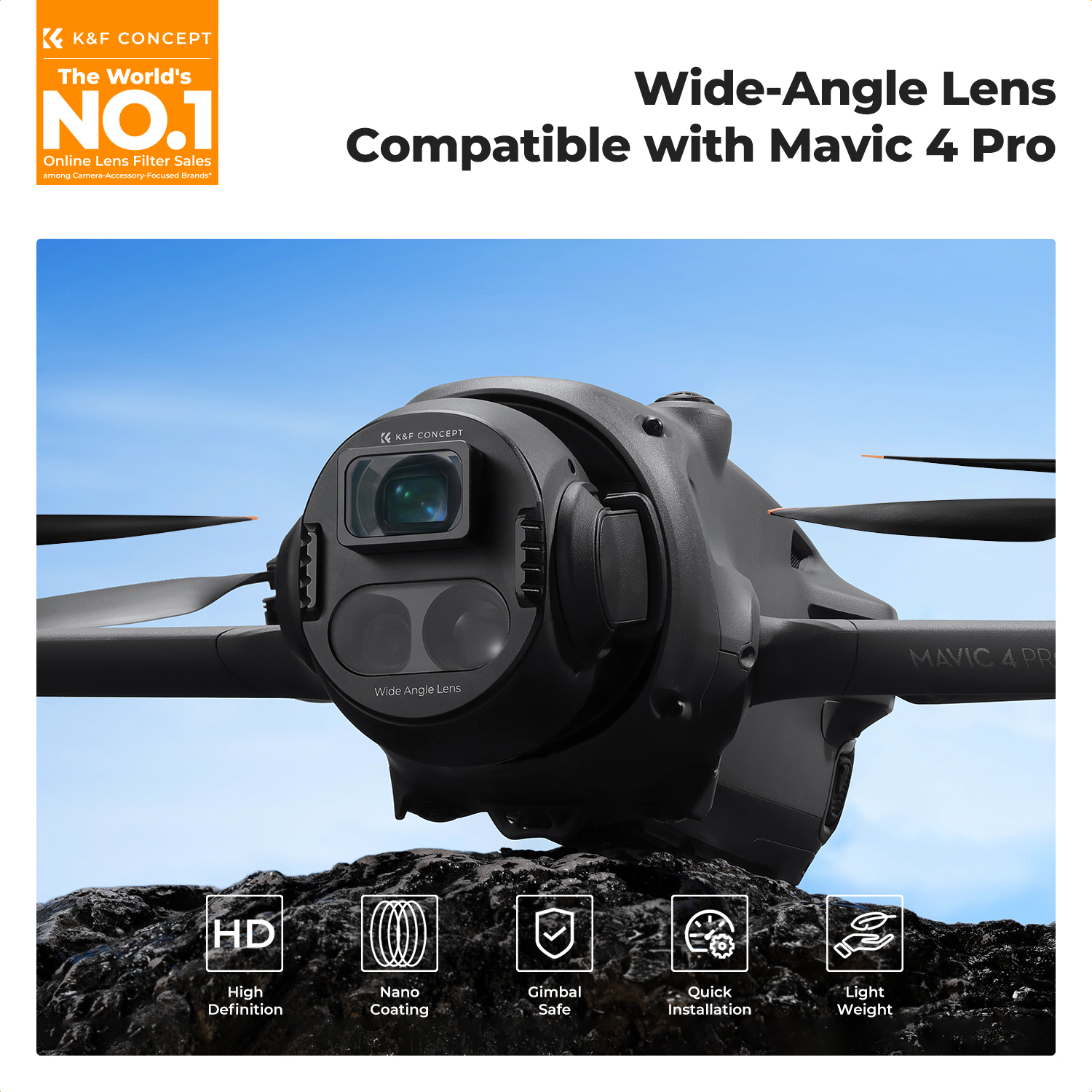 K&F Concept Wide-Angle Lens fo – Drone Camera Wide Angle recenzja i cena
