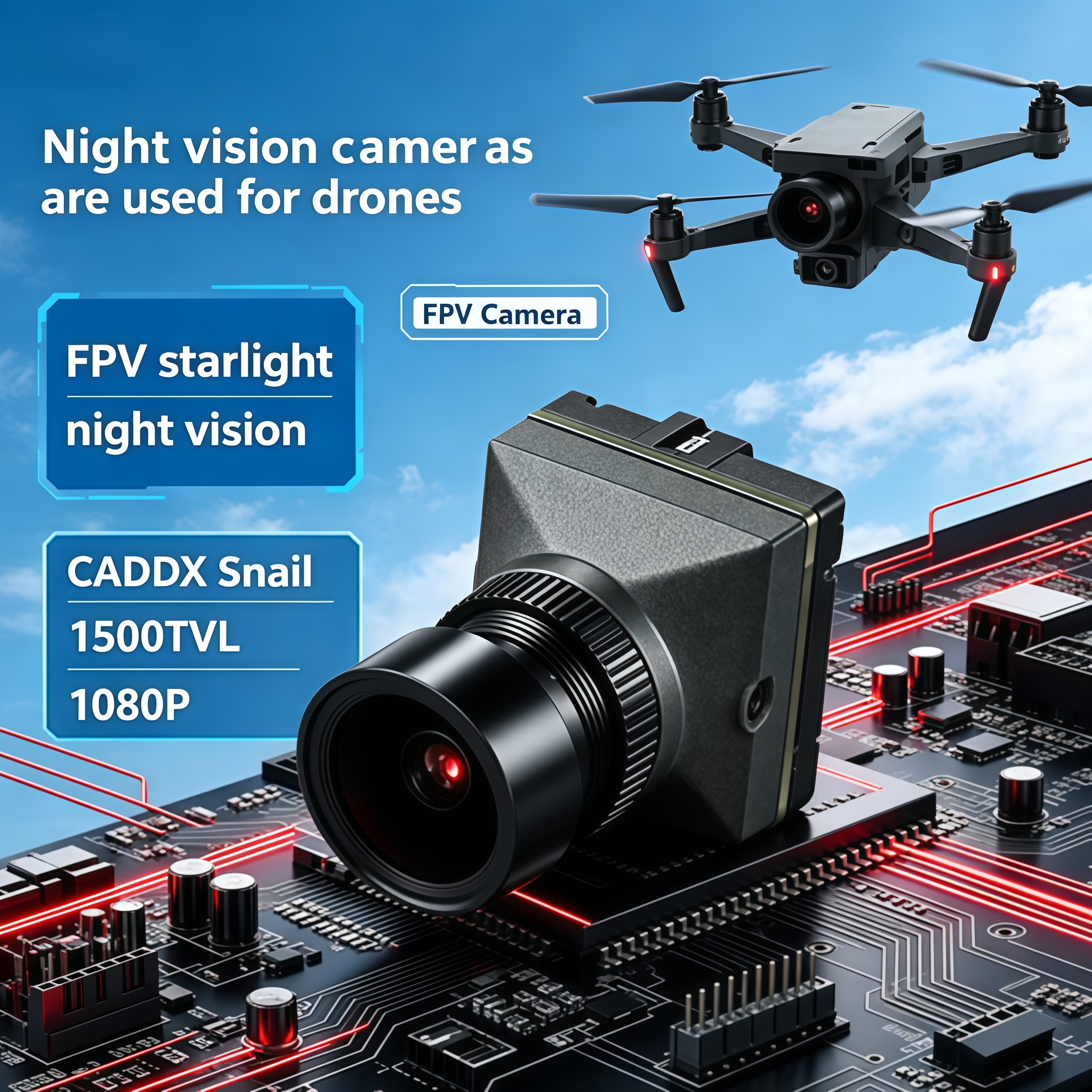 1500TVL HD CADDX Snail FPV Cam – Drone Camera Lens recenzja i cena