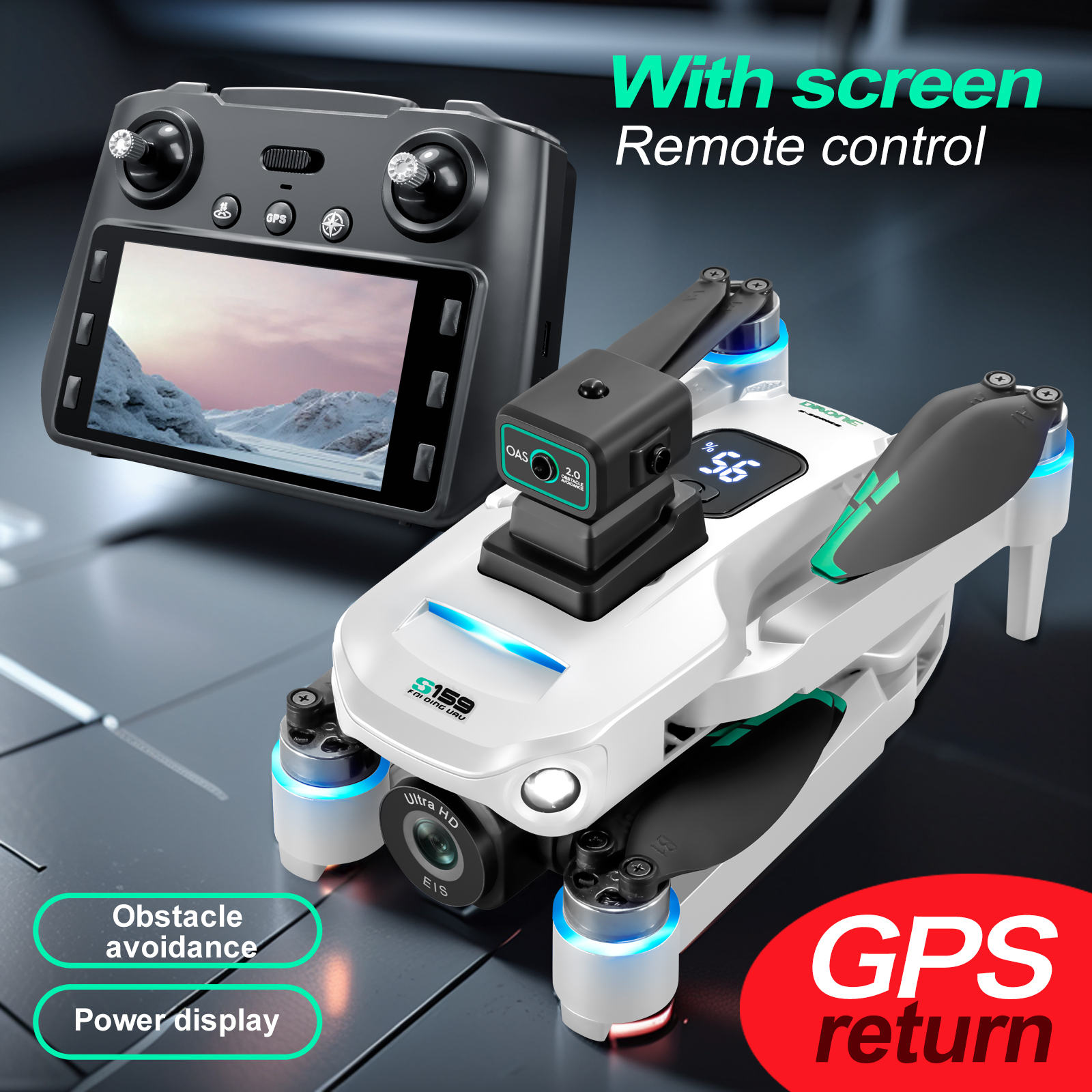 S159 GPS Drone 4K Profesional  – Drone Camera Mount recenzja i cena